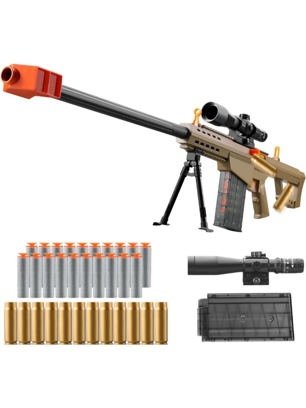 Soft Foam Dart Blaster Toy Gun with Shell Ejecting Feature - Cool Gift for Ages